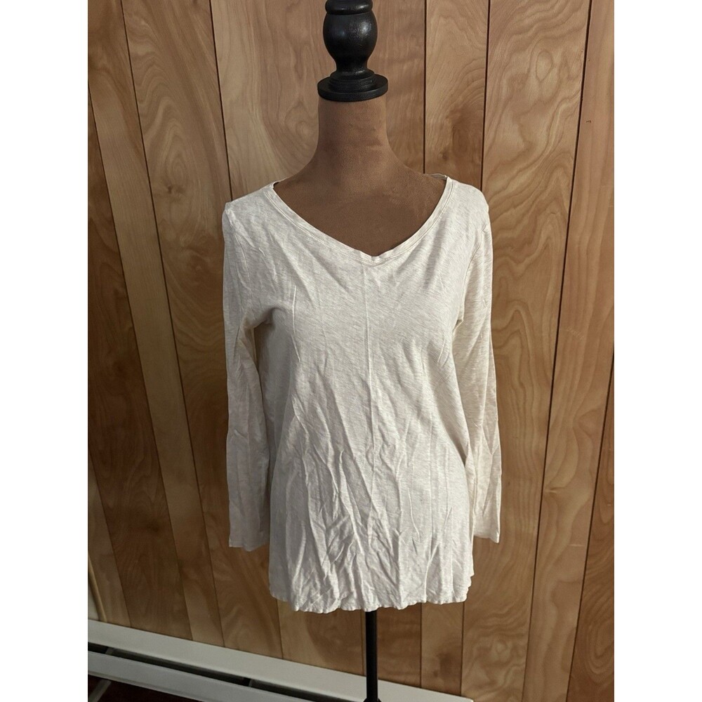 Pure Jill Women’s Elliptical Tee 100% Pima Cotton 3/4 Sleeve Size Small